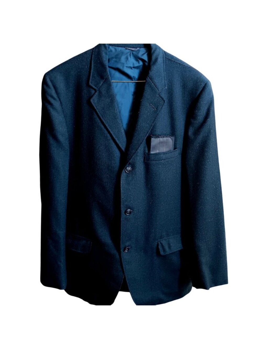 True Vintage Navy Wool Blazer Suit Sport Coat Trousers/Pants 33x31 1960's Union